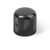 Dome Knob, Black, 1/4" shaft