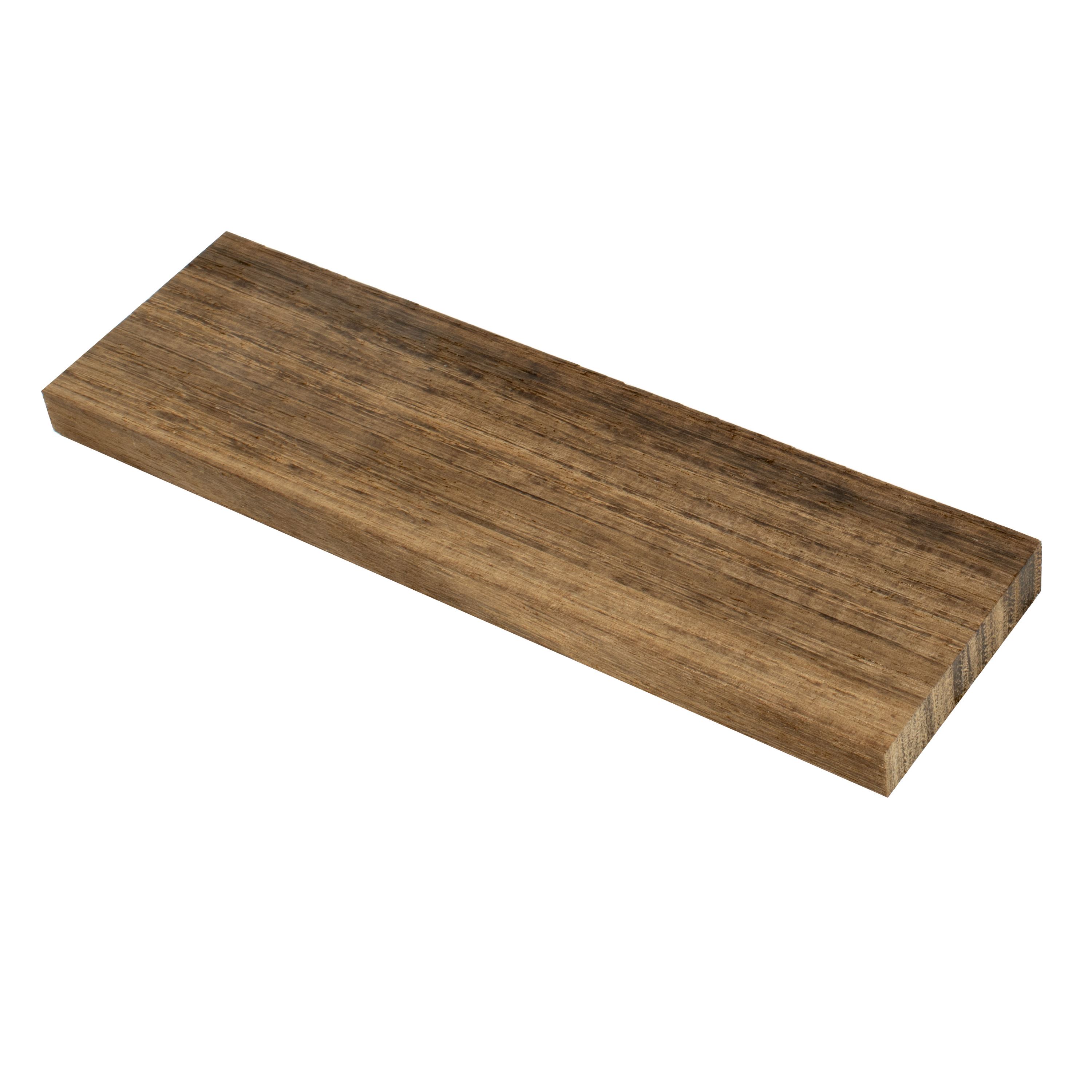 Flattop Guitar Bridge Blank, Fumed Eucalyptus