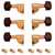 Schaller M-6 Mini 3+3 Guitar Machines, Gold with ebony knobs