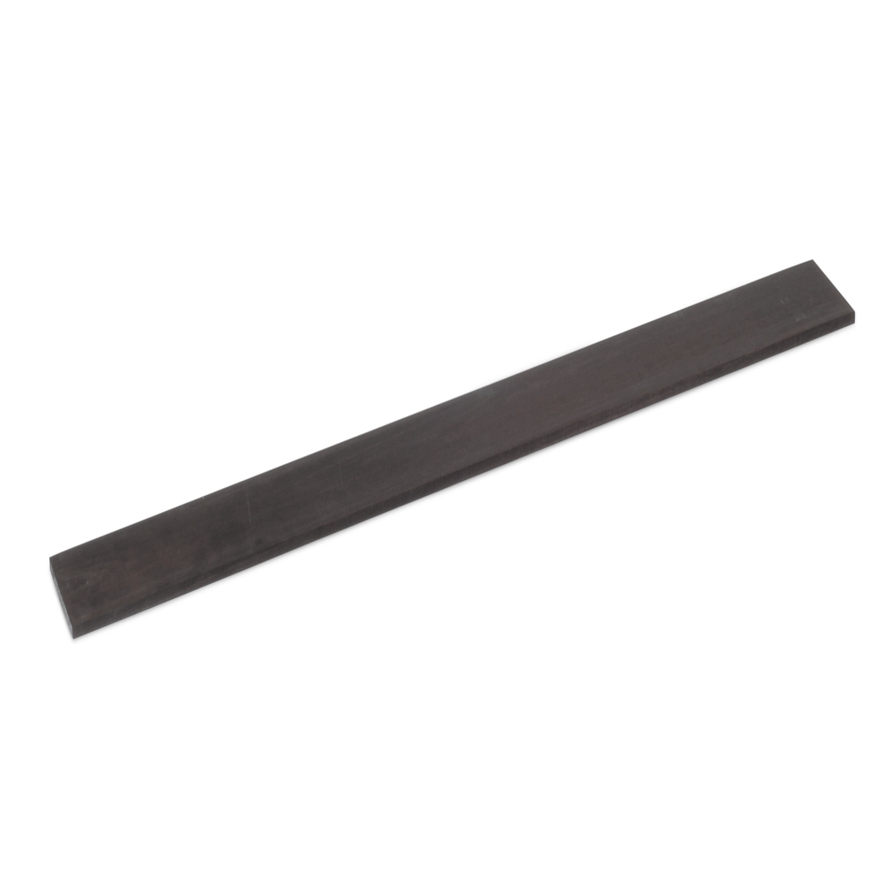 Unslotted Fingerboard for Bass, Ebony, 3" wide