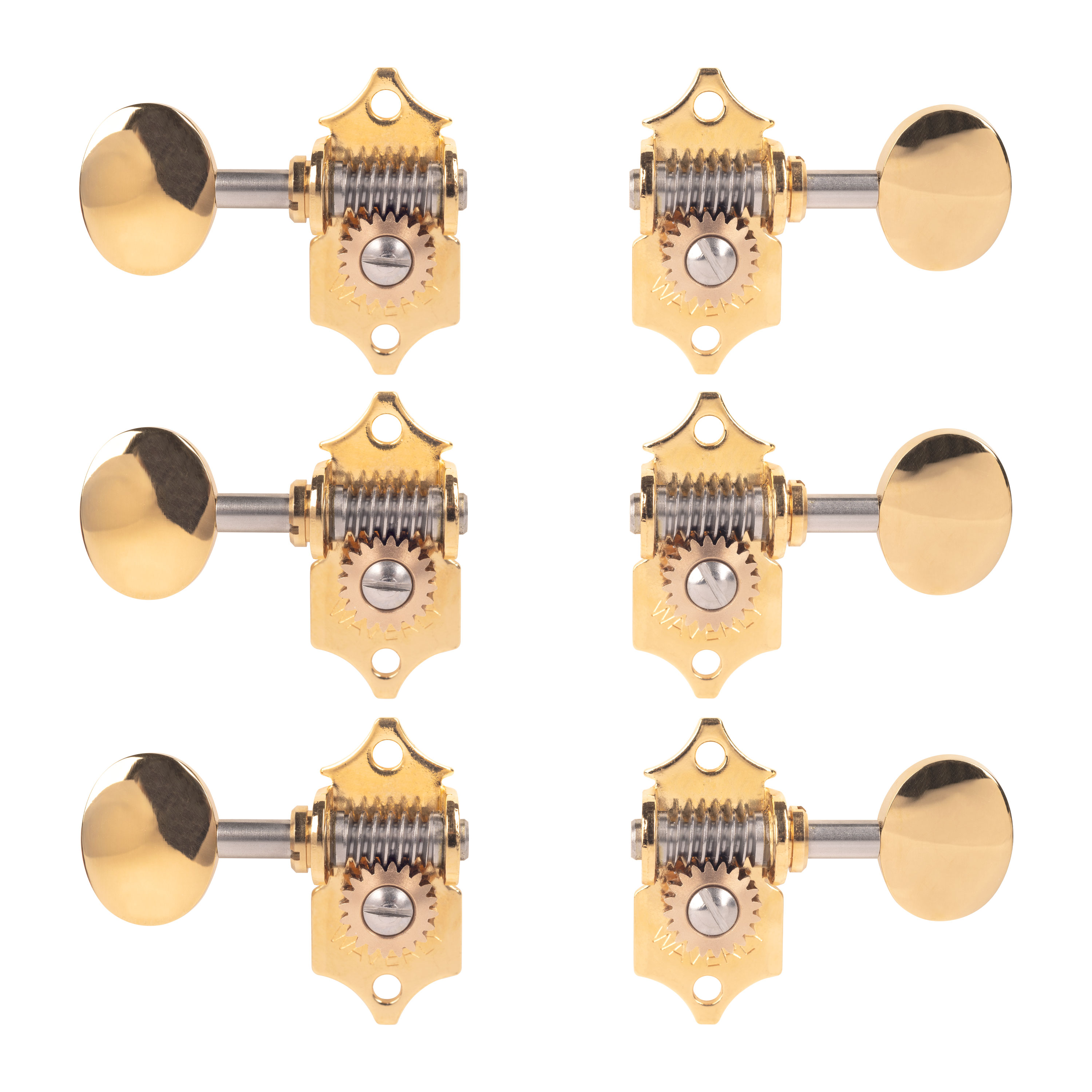 Waverly High Ratio Guitar Tuners with Vintage Oval Knobs for Solid Pegheads