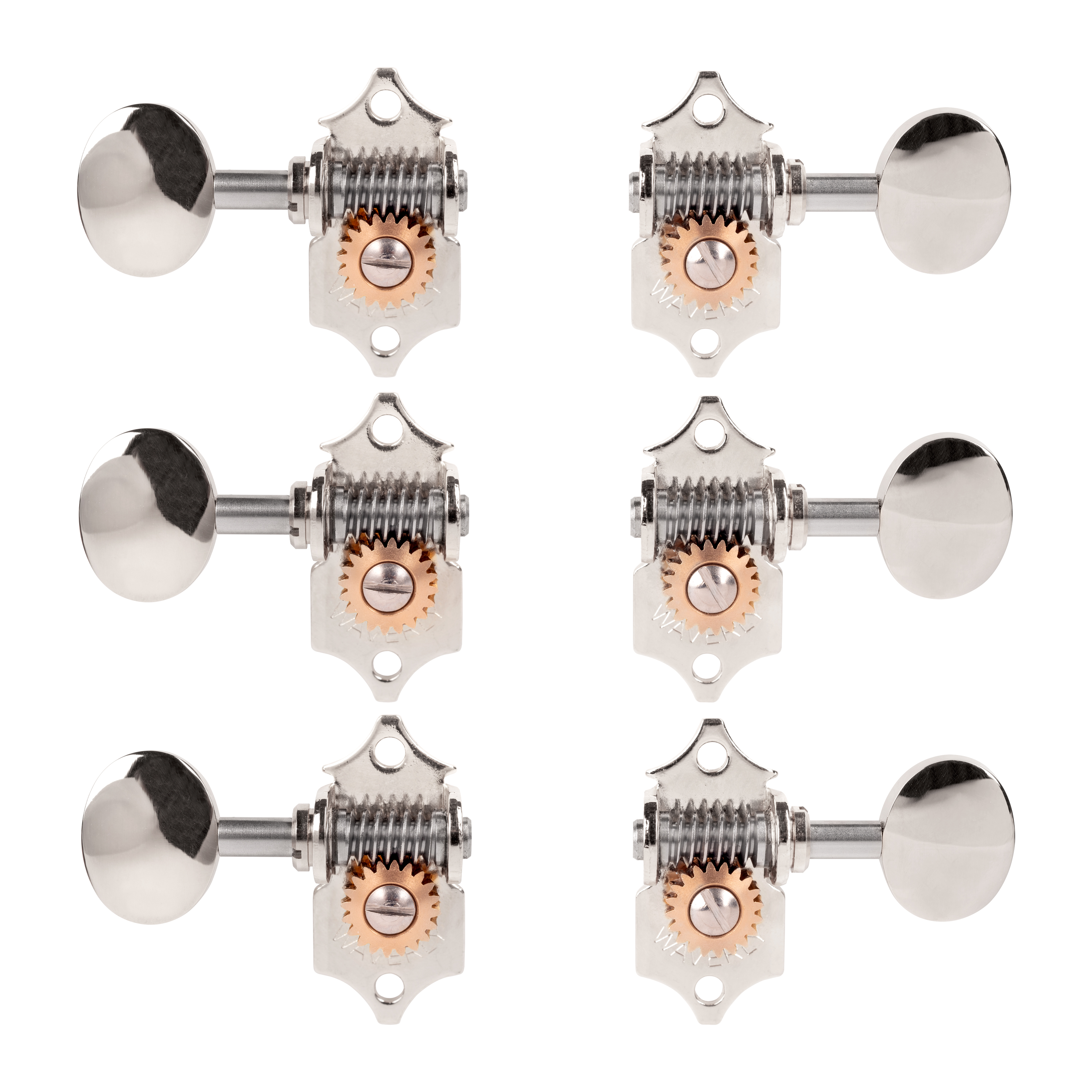 Waverly High Ratio Guitar Tuners with Vintage Oval Knobs for Solid Pegheads