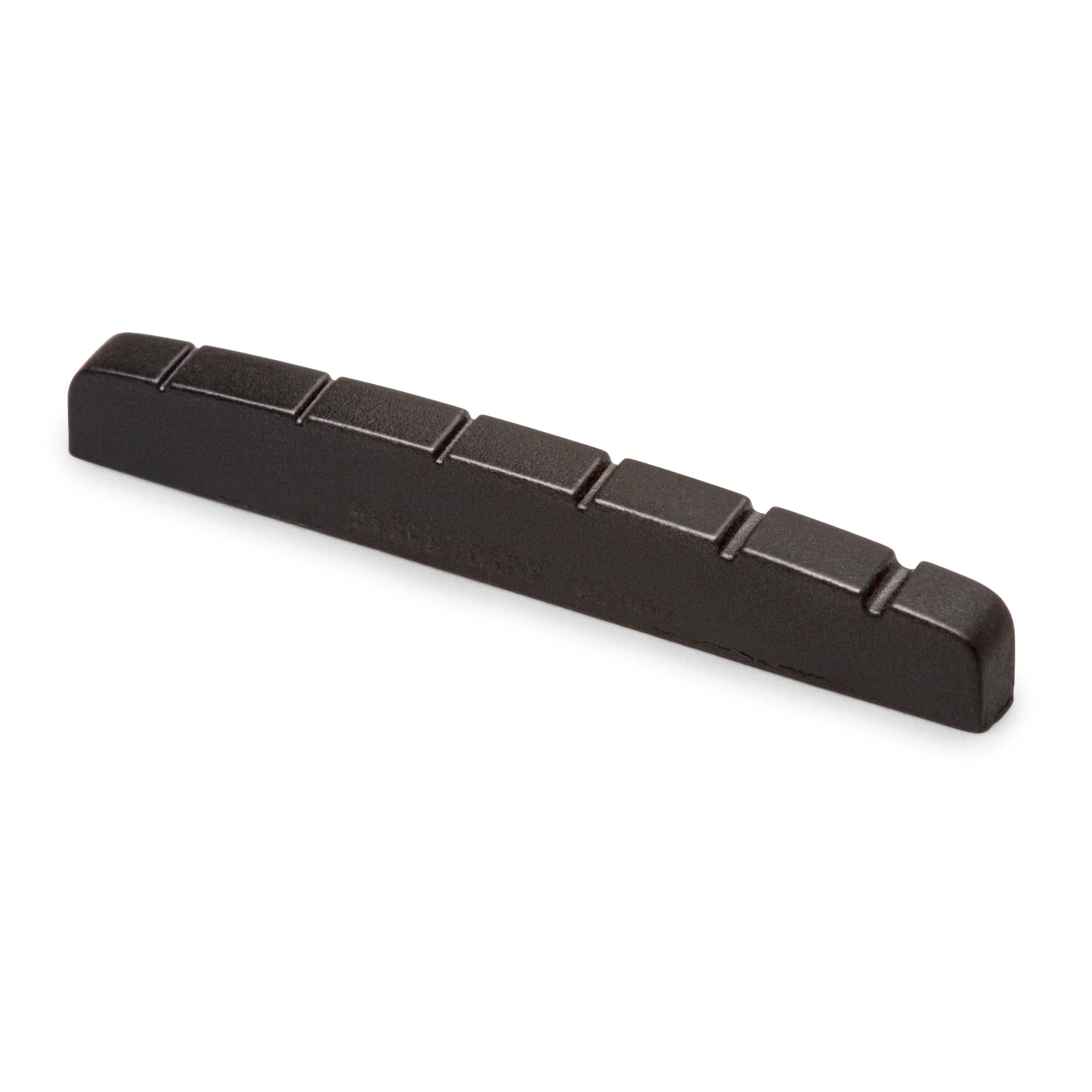 Black TUSQ XL Nuts, For Fender, slotted, top radius, flat bottom
