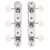 Golden Age Restoration Tuners for Solid Peghead Guitar with Scallop-end, Bright Nickel, Cream knobs