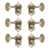 Waverly Guitar Tuners with Butterbean Knobs for Solid Pegheads, Relic Nickel, 3L/3R
