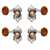 Waverly Ukulele Tuners, With curly koa knobs