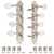 Grover F-Style 409 Mandolin Tuning Machines, Worm over string post, nickel, 4L/4R