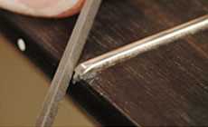 Fret end dressing file