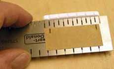 Measuring the string spacing