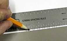 Photo: Marking string spaces