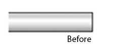 Bevel the rod - Before