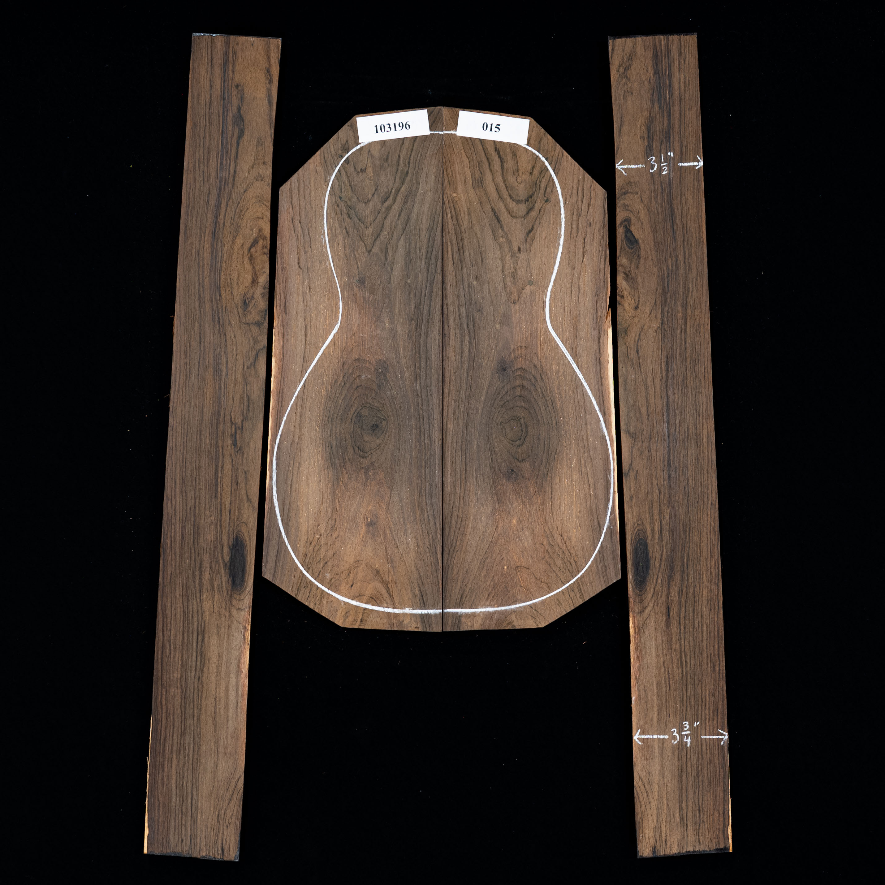 Brazilian Rosewood Back + Side Set - 015