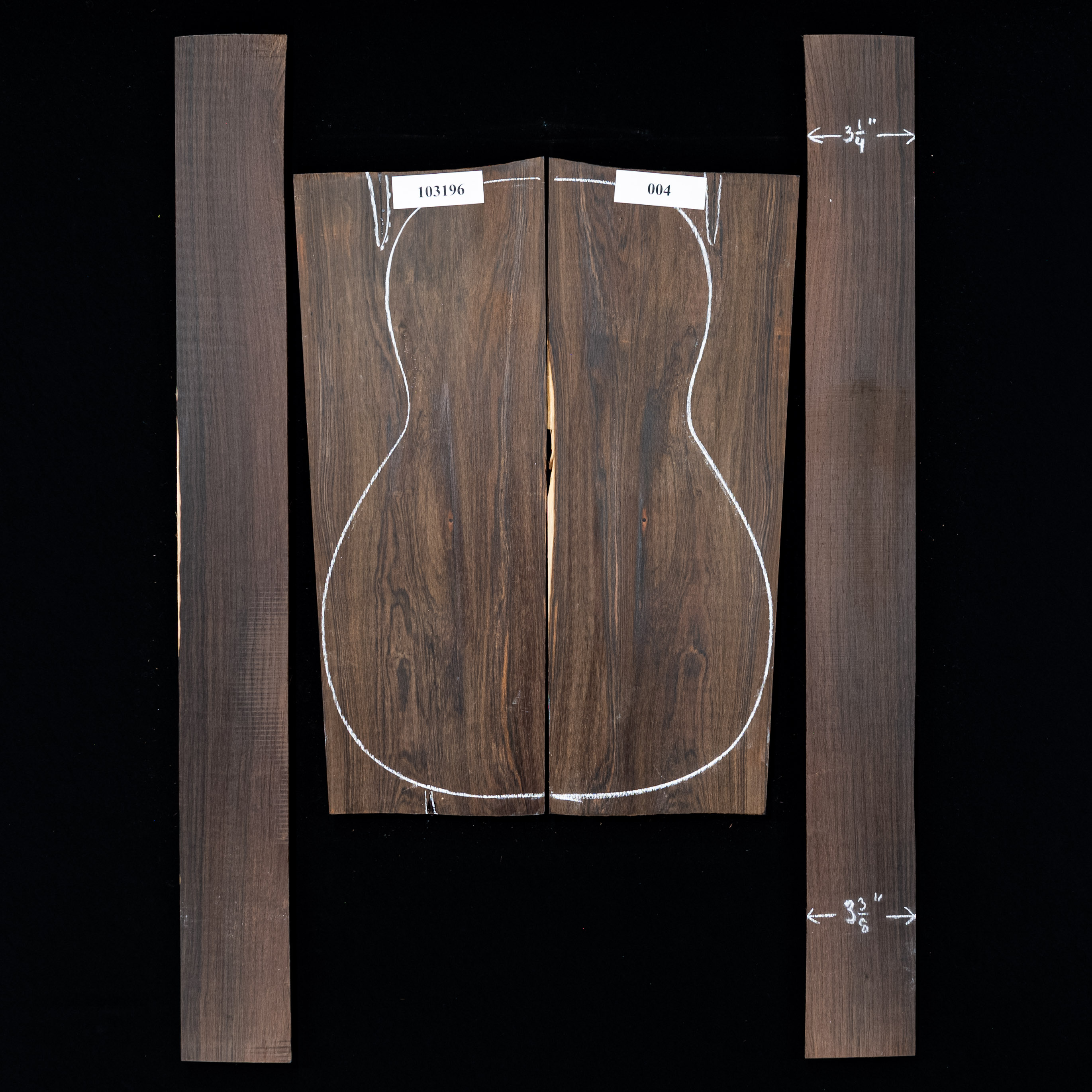 Brazilian Rosewood Back + Side Set - 004